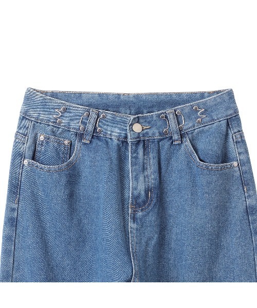 「Miniministore」 デニムパンツ L ライトブルー レディース_画像9