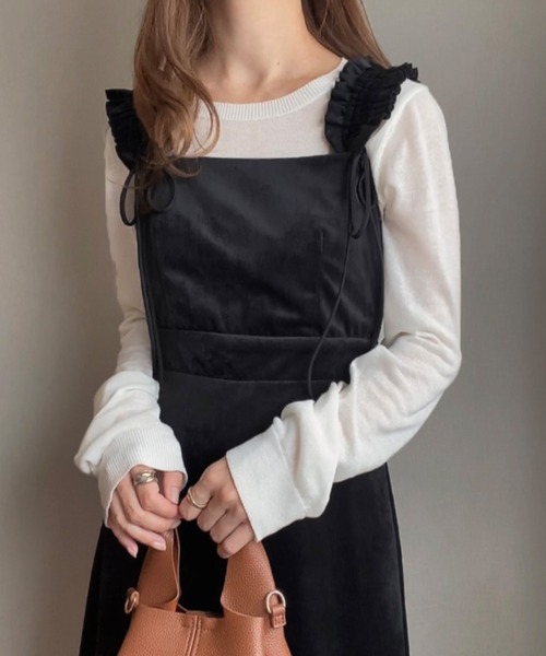 「FILLOU」 ノースリーブワンピース LARGE カーキブラウン レディース_画像4