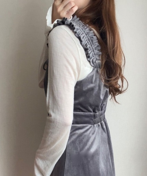 「FILLOU」 ノースリーブワンピース LARGE カーキブラウン レディース_画像6
