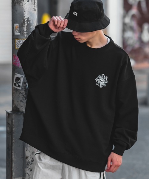 「SIDEWAY STANCE」 スウェットカットソー X-LARGE ブラック メンズ_画像2