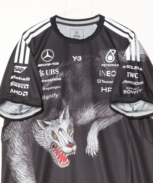 Y-3 tシャツ MERCEDES - AMG PETRONAS FORMULA 1 TEAM DRIVER SHORT