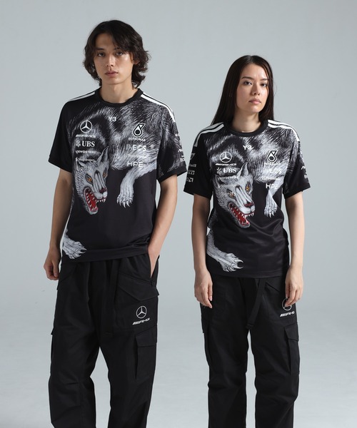 トップス Y-3 F1 DRVR SS XL Y-3 tシャツ MERCEDES - AMG PETRONAS FORMULA 1 TEAM DRIVER SHORT