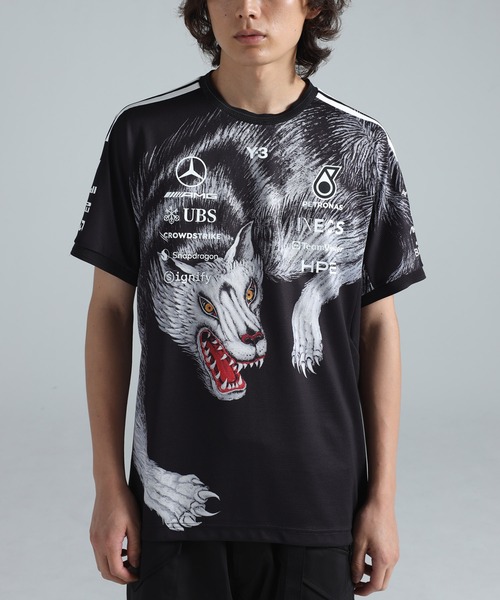 Y-3 tシャツ MERCEDES - AMG PETRONAS FORMULA 1 TEAM DRIVER SHORT