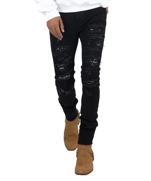 mnml（ミニマル） ジーンズ mnml/ミニマル/x165 PAISLEY STRETCH DENIM
