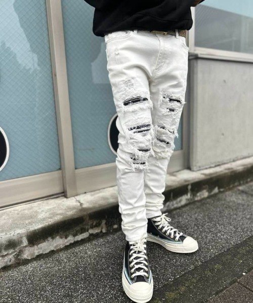 mnml（ミニマル） ジーンズ mnml/ミニマル/x165 PAISLEY STRETCH DENIM