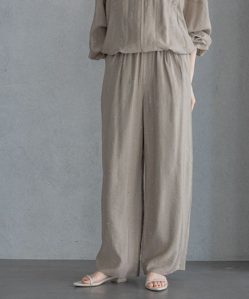 パンツ ドットシシュウストレートパンツ レディースの画像