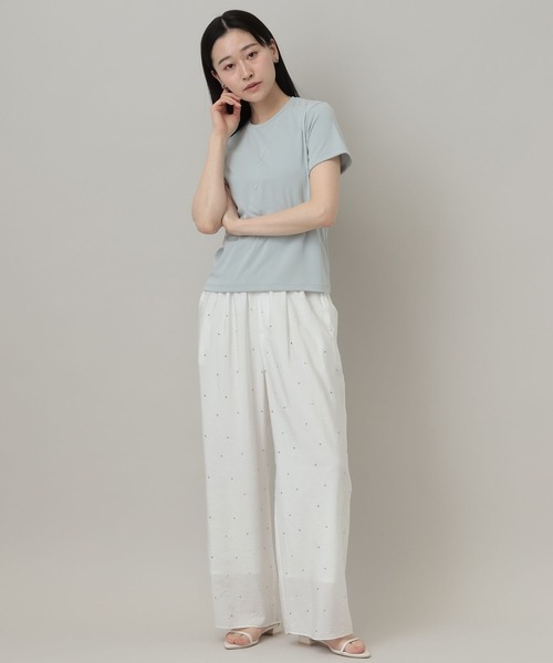 パンツ ドットシシュウストレートパンツ レディースの画像