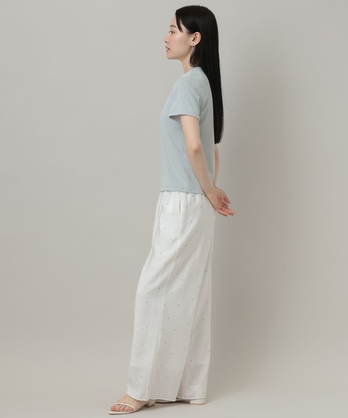 パンツ ドットシシュウストレートパンツ レディースの画像