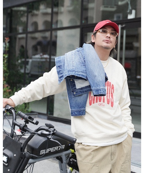 「#Re:room」 スウェットカットソー S-M オフホワイト メンズ_画像5