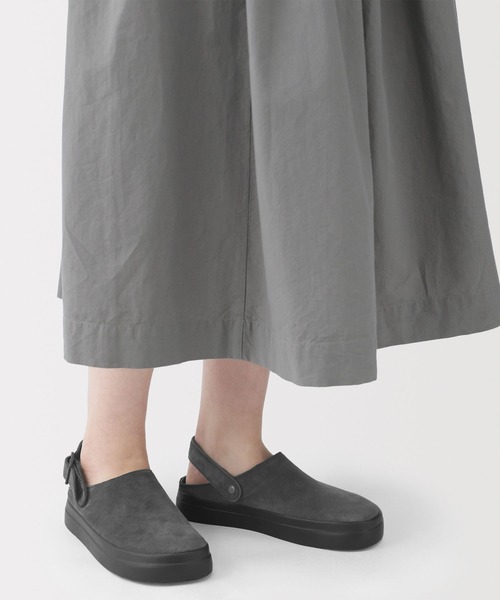 MUJI Labo シューズ 「MUJI Labo」婦人 レザー ヒールベルトクロッグ