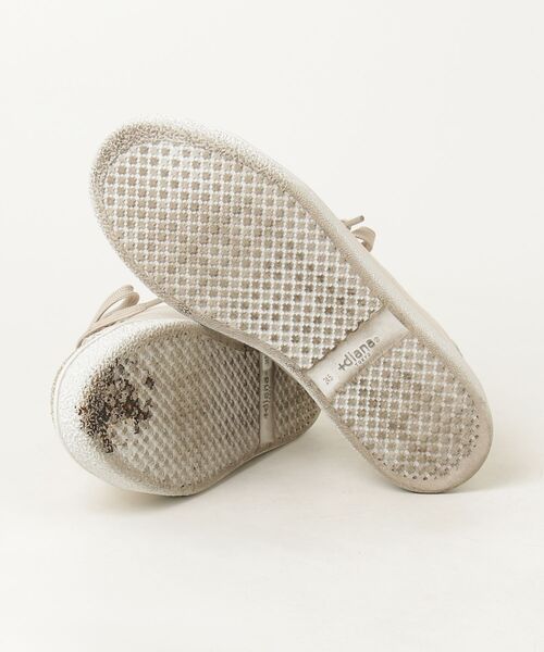 「+diana」 ローカットスニーカー 24.5cm ベージュ レディース_画像3