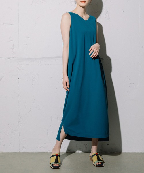 「MARECHAL TERRE」 コンビワンピース MEDIUM ネイビー レディース_画像4