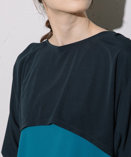 「MARECHAL TERRE」 コンビワンピース MEDIUM ネイビー レディース_画像8