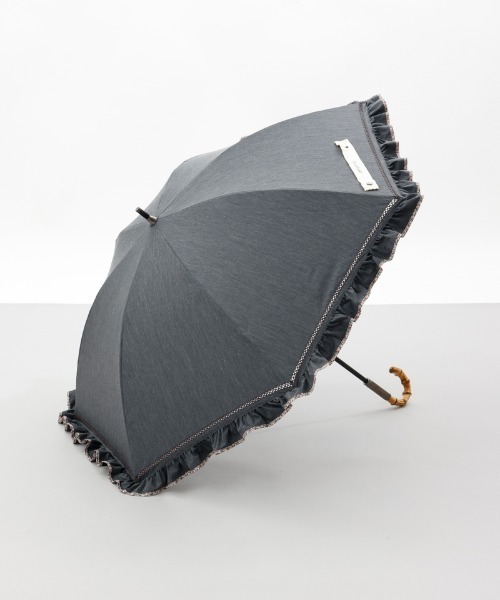 日傘 uvカット 傘 「 JILL STUART（ジル スチュアート）」・WEB限定・　リバティパイピングフリル晴雨兼用パラソル(長傘) レディースの画像