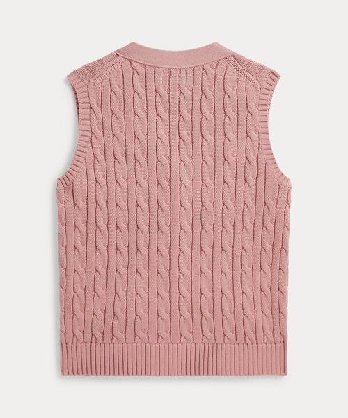 POLO RALPH LAUREN ベスト ピンク色 Polo Ralph Lauren Childrenswear ラルフローレン ベスト ケーブル
