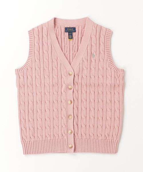 POLO RALPH LAUREN ベスト ピンク色 Polo Ralph Lauren Childrenswear ラルフローレン ベスト ケーブル