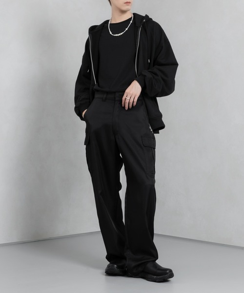 「Adoon plain」 カーゴパンツ MEDIUM ブラック メンズ_画像3
