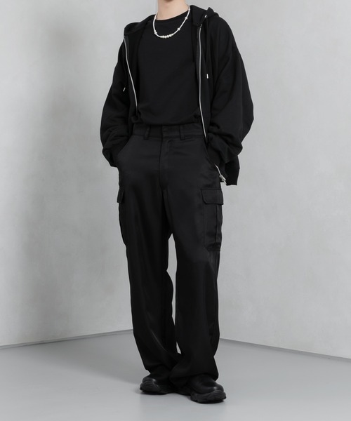 「Adoon plain」 カーゴパンツ MEDIUM ブラック メンズ_画像4