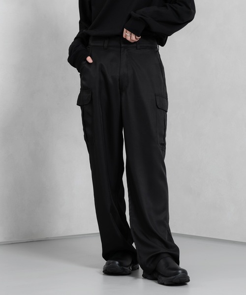 「Adoon plain」 カーゴパンツ MEDIUM ブラック メンズ_画像6