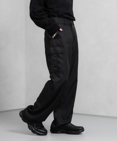「Adoon plain」 カーゴパンツ MEDIUM ブラック メンズ_画像9