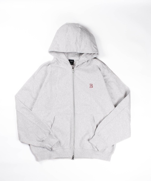 HUF（ハフ） ジップアップパーカー X-LARGE アッシュグレー メンズ