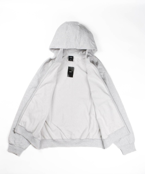 HUF（ハフ） ジップアップパーカー X-LARGE アッシュグレー メンズ