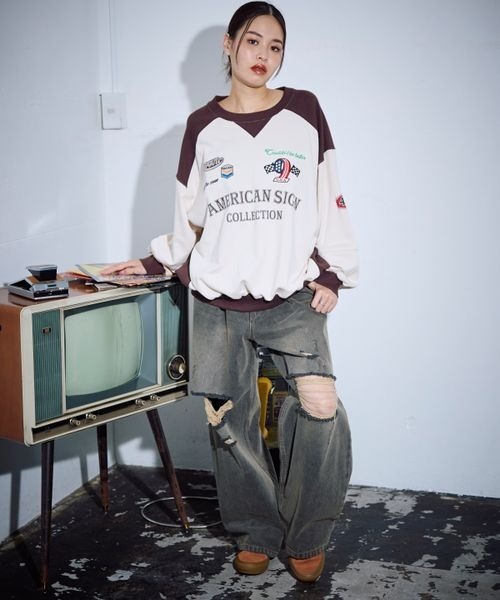 「PBLIM」 デニムパンツ LARGE ブラック レディース_画像3