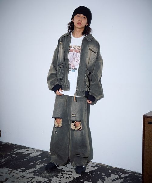 「PBLIM」 デニムパンツ LARGE ブラック レディース_画像5