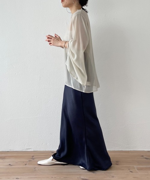「wee9s」 ロングスカート LONG アイボリー レディース_画像5