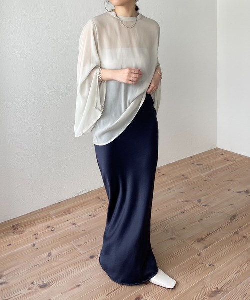 「wee9s」 ロングスカート LONG アイボリー レディース_画像8
