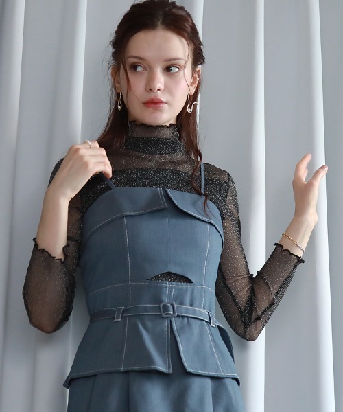 「Cheek」 サロペットスカート MEDIUM ブルー レディース_画像4