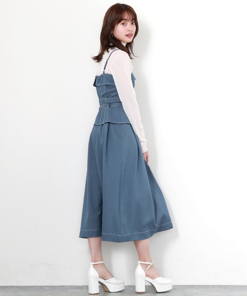 「Cheek」 サロペットスカート MEDIUM ブルー レディース_画像9