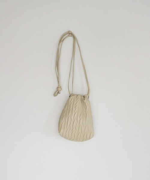 anuke（アンヌーク） トートバッグ 小さめ Ecoleather Pleats Purse