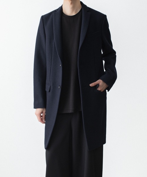 チェスターコート コート ENGLAND LAMB MELTON CHESTER COAT メンズの画像