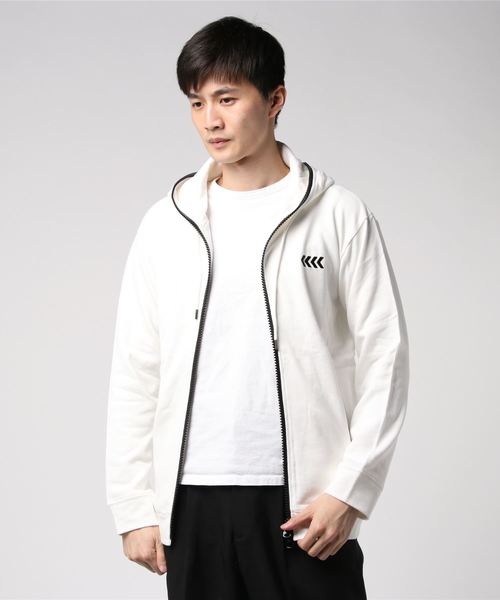 THECOLDESTMOMENT ジップパーカ THECOLDESTMOMENT】TCM stripe hooded zip-up | OUR BRAND