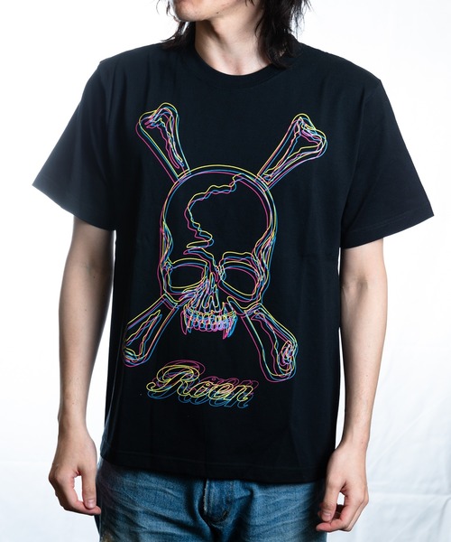 ロエン Roen ロエン Roen シャツ メタルスタッズスワロフスキースカル