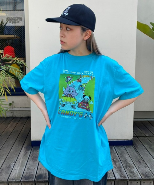 Candy Stripper レースTシャツ サイズ2 Candy Stripper tシャツ Tシャツ RACING CANDYS レディース