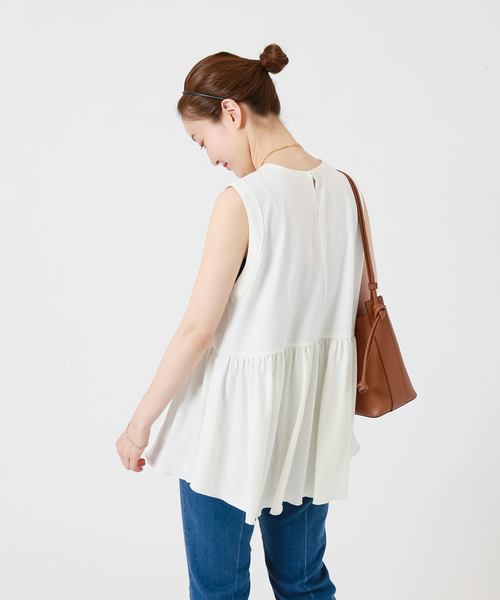 IENA（イエナ） tシャツ Tシャツ Volant ペプラムプルオーバー 