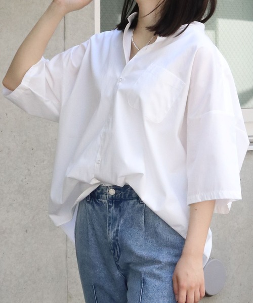 【MICA&DEAL】コットンブロード バンドカラーワイドテントシャツ FREE 楽天市場】MICA&DEAL マイカアンドディール コットンブロード