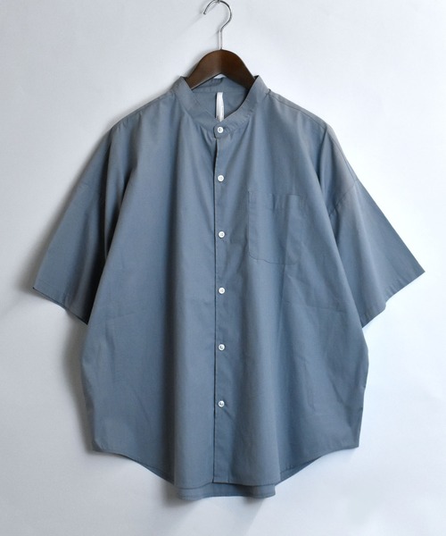 MHL. コットン チェック バンドカラー 半袖シャツ　プルオーバー 3200025S0897_l1_a032.jpg