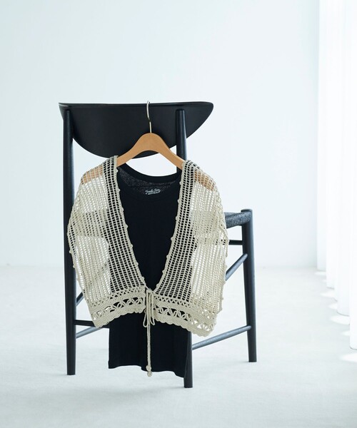 ベスト ジレ 「ZOZO限定」フラッフィー ボーダー ニットベスト ふわふわ レディース ZOZO限定】フラッフィー ボーダー ニットベスト ふわふわ