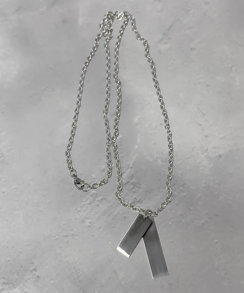 SBG by 7JEWELRY ネックレス SBG ダブルプレートチェーンネックレス