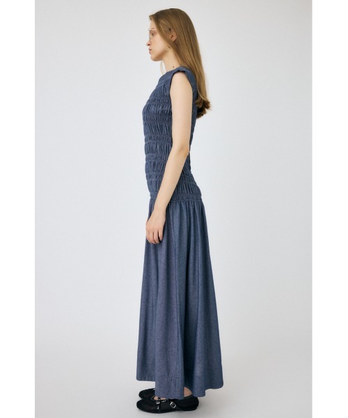 MOUSSY（マウジー）の「SHIRRING FLOWER マキシドレス