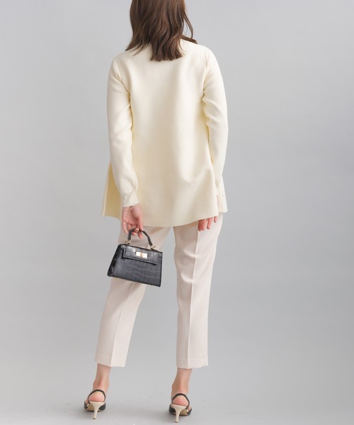 ニット セーター パール付きチュニックニット レディース PICCIN PERLA ニット セーター パール付きチュニックニット
