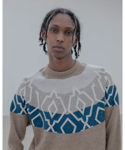 uniform experiment セーター ニット NORDIC CREWNECK SWEATER メンズ