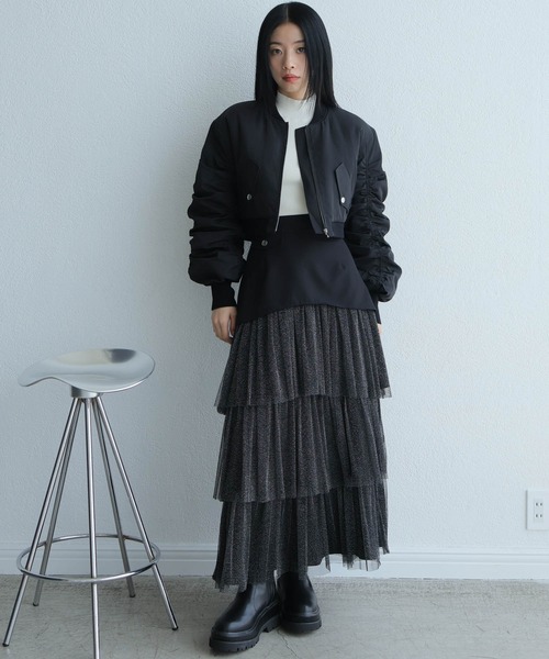 LADYMADE（レディメイド） スカート ラメチュールフリルティアード