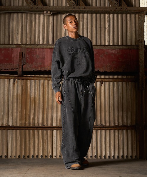 ANDER HUNK トレーナー スウェット Damage Overdyed Sweat Pullover 