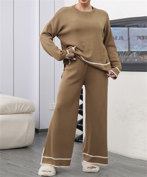 Dream garden（ドリームガーデン） ニット セーター 配色スリット