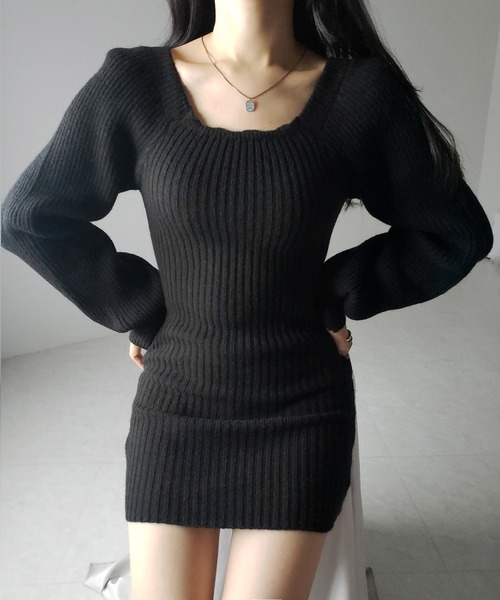 me+em select（ミームセレクト） ワンピース 「 2color 」スクエア