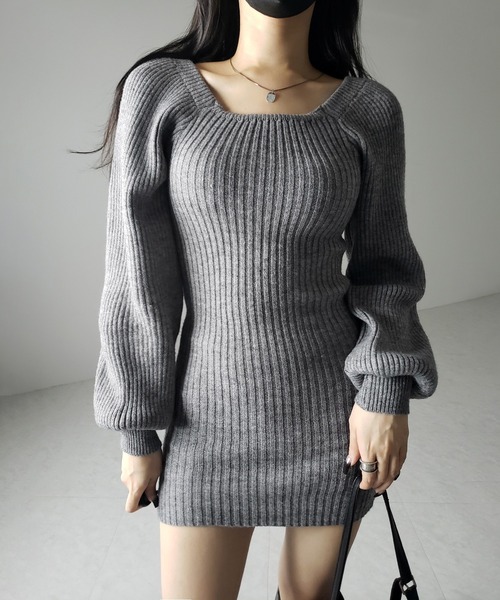 me+em select（ミームセレクト） ワンピース 「 2color 」スクエア